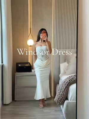 The MOST flattering dress.. wow this would be so stunning for a vacation or if you’re a bride this would be perfect for a bachelorette dress!  #windsor #lookforless #formaldress #vacationoutfits #bacheloretteoutfit 