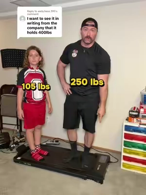 Replying to @andy.hess.395 the weight limit is legit it’s 400+ #walkingpad #treadmill #Fitness #cardio 