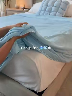 Esta cobija al tacto siempre está fría dormirás mucho mejor en temporada de calor  #coolingblanket #coolingcomforter #coolcomfort #cobijafria #tiktokshopcreatorpicks 