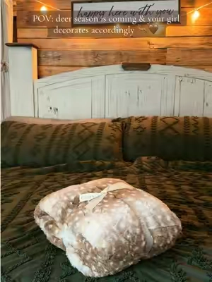 Deer season is almost here & I found us a cute snuggly blanket! #deerprint #animalprint #blanket #backtoschool 