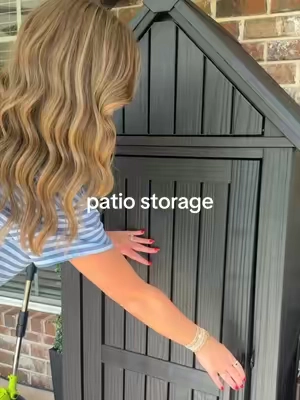 Vertical patio storage that takes up less space while also keeping everything organized 🏠