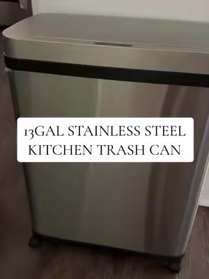 why are the WHEELS my favorite part 😂 so much easier to move when I’m vacuuming + mopping and it actually looks so sleek in the kitchen!! #kitchenfinds #trashcan #homefinds #kitchenmusthaves #cleaningtiktok