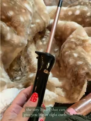 Little bebe curling iron is a cutie ✨ #curlingwand #tinycurls #tightcurls #backtoschool #hairtools 