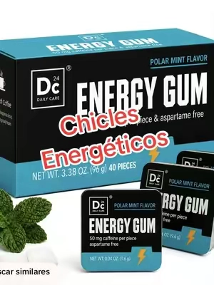 @DC24 DAILY CARE Chicles energéticos para adultos, con 50 mg de cafeína por pieza, sin azúcar, sabor menta polar, con L-teanina y vitaminas. 40 piezas. #summervibe #tiktokshopsummersale #TikTokshopbacktoschool #energy #gum 