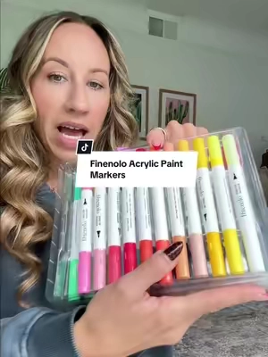 These are the dual-tip acrylic paint markers by @FINENOLO  #acrylicmarkers #markers #coloringtok #finenolo #TikTokshopbacktoschool 