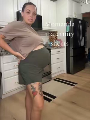 These are nonnegotiable if youre pregnant in the summertime! @momanda favvv maternity brand  #pregnancyshorts #momanda 