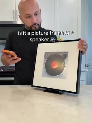 this frame sounds better than my actual speaker 😳 #speakerframe #samsungframe #bluetoothspeaker #speaker #qvc 