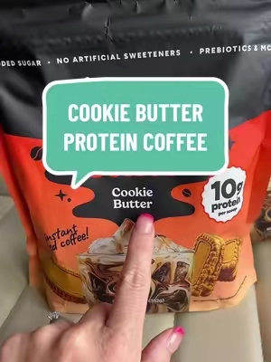 NEW cookie butter iced protein coffee @Javvy #icedproteincoffee #proteincoffee 