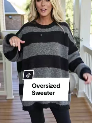 The softest sweater and this is oversized#sweater #ladiesfashion #oversizedshirt #falloutfits 