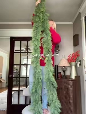 they’re HUGE!!! #garland #christmasgarland #christmasdecor #christmas 
