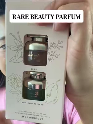The packaging sold me on this 😭 both smell soo good #rarebeauty #rarebeautyperfume #rarebeautybyselena #ttsbeautybesties #rarebeautyfragrance @Rare Beauty 