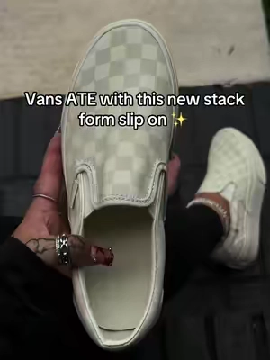 Vans checkered all white stacked platform slip on SHOE @Tillys ✨🤍 