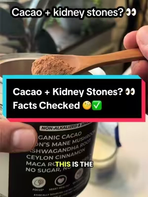 Can’t find the comment that almost scared me about kidney stones & cacao 👀 bcuz They’re weren’t totally wrong, but here’s the fix 🍨🥄#cacao #kidneystones #calcium #wellnesstiktok #yogurt 