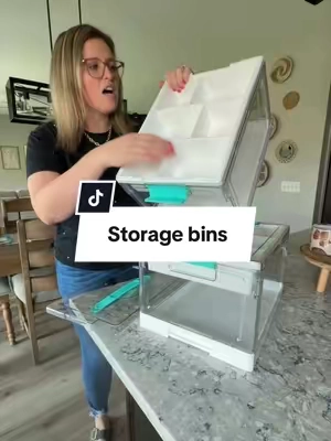 Replying to @Tiffni🎀  Grab these bins to get all your stuff organized! 👏🏽✨ #storage #organization #homeorganization #craftorganization #tiktokshopcreatorpicks 