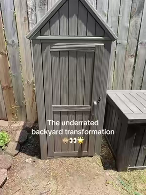 The outdoor storage shed that gave every outdoor toy, pool float, and piece of sports equipment a permanent home — with a built in lock that keeps kids out and a backyard transformation that has to be seen to be believed. Waterproof, UV resistant, and on sale right now. 🏡✨ #TikTokshopbacktoschool #outdoorstorage #backyardorganization #outdoorshed #backyardmakeover