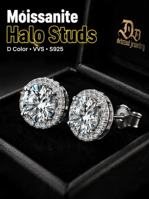 D color VVS moissanite halo studs in S925—unisex, certified, and built to shine every day. Pick your perfect size and tap the cart. #MoissaniteEarrings  #HaloStuds  #S925  #UnisexStyle  #GiftIdeas  #WeddingReady  #DailyWear  #SparkleCheck  #TikTokMadeMeBuyIt #TikTokshopbacktoschool