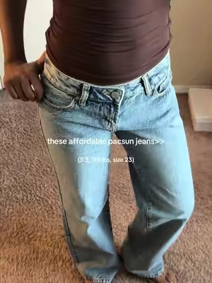soo flattering  #pacsunjeans #lowrisebaggyjeans #lowrisejeans #tryonhaul