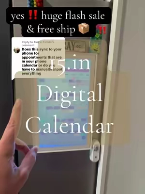 Replying to @Tinkle Family it syncs to calendars!! One of my FAV things about these! 💕‼️ #digitalcalendar #organize #calendar #Home #digital 
