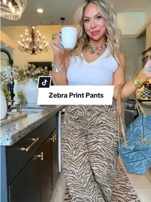 Pinterest said animal print is THE fall trend 🦓🍂 and these pants understood the assignment @Imily Bela Shop @Imily Bela Apparel #animalprintpants #animalprint #zebraprint #midsizeoutfits 