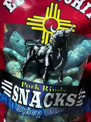 Spicy Blue Pork Rinds  #elranchitojerky #fyp #carneseca #beefjerky 