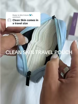 Replying to @Mrs.Future 🦋 the @Clean Skin Club pouch fits the perfect amount ! 🙌🏽 #disposablefacetowel #cleanskinclub 