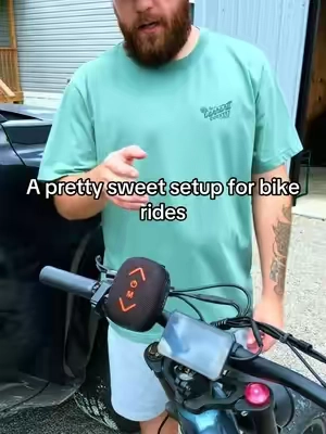 This has been a pretty good speaker for riding. Gets plenty loud enough, mounts to the handlebars easy, and the battery is supposed to last up to 10 hours. It’s water resistant too, which is super nice plus. #bikespeaker #ebikeaccessories #bikeaccessories #bluetoothspeaker #cyclinggear