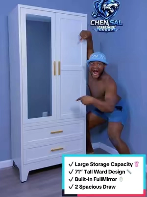 Keep your clothes organized and your bedroom looking clean with this 71” Tall Metal Armoire Wardrobe! Spacious, stylish, and designed for everyday storage. 👕👖✨ ✔️ Large Storage Capacity 👚 ✔️ 71” Tall Wardrobe Design 📏 ✔️ Built-In Full-Length Mirror 🪞 ✔️ 2 Spacious Drawers 🗄️ ✔️ Adjustable Shelves for Easy Organization 📦 ✔️ Hanging Rod for Clothes 👗 ✔️ Durable Steel Construction 💪 ✔️ Modern & Elegant Design ✨ ✔️ Perfect for Bedrooms & Dressing Areas 🏠 Give your clothes a beautiful, organized space while upgrading the look of your room! 🤍✨ #chensal #Wardrobe #Armoire #BedroomStorage #ClosetOrganization   