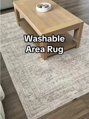 Kids + rugs usually don’t mix… unless it’s WASHABLE 🙌🏽🤎 This rug gives you that cozy, elevated look without stressing over spills, crumbs, or everyday kid messes. Just wash it and it’s good to go! 👏🏽✨ Perfect for busy homes with little ones. #washablerugs #rugs #rugtiktok #arearug #livingroomrug 