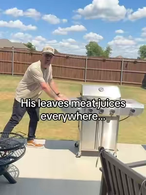 No more stained concrete… #mat #patio #homeessentials #grill #tiktokshopcreatorpicks 