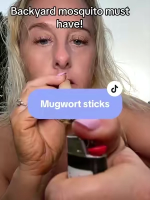These mugwort sticks have become a backyard essential for pool parties and any backyard festivitie! #mugwortstick #mosquitohack  #summeressentials  #tiktokmademebuyit 