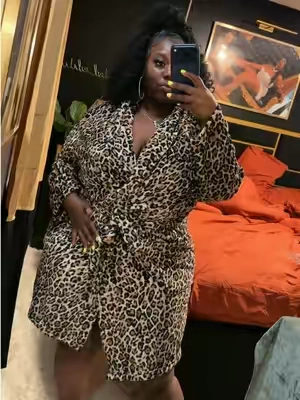 #plussize #robe #leopardprint #cheetahprint #loungewear 