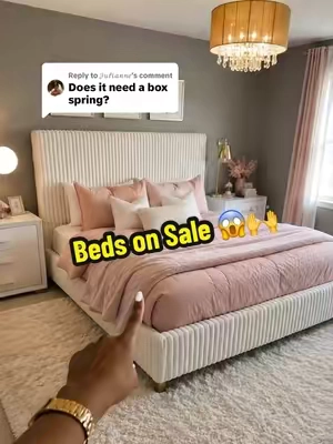 Replying to @𝒥𝓊𝓁𝒾𝒶𝓃𝓃𝑒 no box Spring needed! And it's on sale right now 😁🤌🤌 #bed #sale #bedroom #furniture #women 