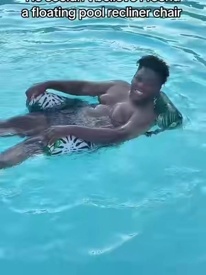 He couldn’t believe I found. Floating pool recliner chair!  #poolfloat  #poolchair  #poolparty  #inflatable  #floatingchallenge  Tap the orange cart to get these Inflatable Pool Floats & Floating Lounge Chairs for your pool! 