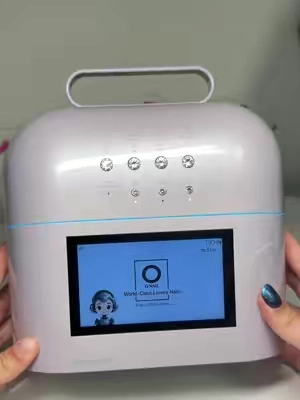 AI nail lamp 🤖 what do we think??  @ONAIL  #ainaillamp #uvlamp #naillamp #diynails #nailsathome 