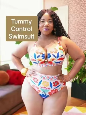 Tummy control, high waist, 2 piece swinsuit. I love it  #tummycontrolswimsuit #2pieceswimsuit #highwaistswimsuit #vacation #swimwear 