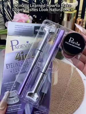 This 4-in-1 Tool Makes Lower Lashes SO Much Easier 👀✨ #LowerLashStamp #4in1MakeupTool #EyelinerTool #BrowTool #MakeupBeginners