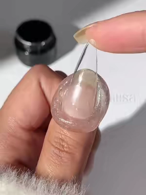 This glue is lowkey giving salon-level adhesion 🤍🌸#gelxnails #diynailsathome #easynails #nailglue #nailhack 