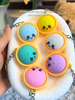 Who could resist these adorable little things~ 😊💕#squishy #fidgettoys #dumplings #squishydumplings #dumpling