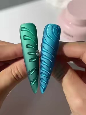 Wait, making 3D nails at home is actually this easy? 😳✨#nailtrends #easynails #fypagee #aillsa3dgel #nailinspo 