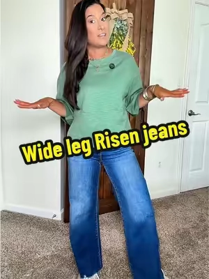 The perfect non distressed wide leg jeans are these Justina by Risen! @Wild Oak Boutique #risenjeans #widelegjeans #baggyjeans #highrisejeans #TikTokshopbacktoschool 