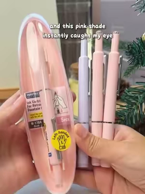 My first fountain pen! 🥰🙌This is SO good and for the price?! Its a steal!! No smudge & smearyou paper🖤💦#pen #stationery #journaling #pink #fountainpen 