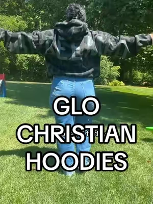 Free shipping today too 🤍🖤 #glo #christianhoodie #christianclothing #christiangift #christiantiktok 