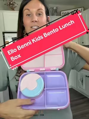 @Ello Products Ello Benni Kids Bento Box with Insulated Food Jar, Ice Pack and Charms. #TikTokshopbacktoschool #kidslunchbox 