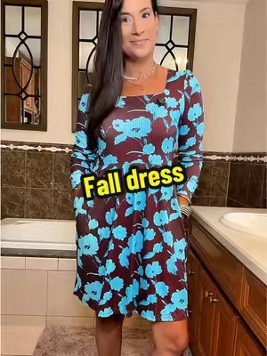 The most flattering fall dress! @DOKOTOO-US #dress #longsleevedress #falldress #dresswithpockets #tiktokshopbacktoschool 