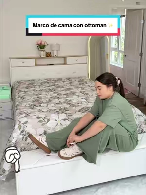 La cama más aclamada ✨🤌por fin algo funcional y no solo bonito 😍 con ottoman incluido wooo ✨pide la tuya antes que se agote #cama #storage #bedroom #organizedhome #ottoman 