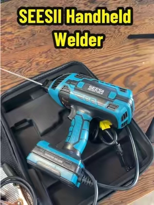Handheld 110 welder is super useful around the house! Anyone can use it! #welder #weld #house #tools