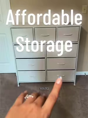 Forget those plastic storage drawers. 👋🏼 This took me 30 mins by myself. SO EASY. It came with all the tools I needed and was so simple. 🤍 perfect for storage of all kinds!  #furniture #dresser #9drawerdresser #decor #storage 