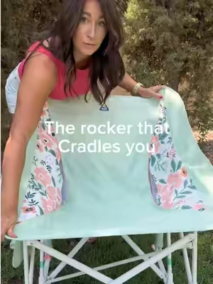 The GCI Pod Rocker is seriously one of the prettiest outdoor rocking chairs I’ve found, and the way it cradles you makes it SO comfortable. 🤍 Perfect for the patio, backyard, camping, or anywhere you want a comfy outdoor chair. #GCIPodRocker #OutdoorRockingChair #OutdoorChairs #ad #CampingChair