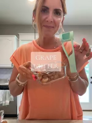 Replying to @Brooke  Not a necessity but my favorite kitchen gadget!  #kitchengadgets #momhack #kitchengadget #grapecutter #toddlerhack 