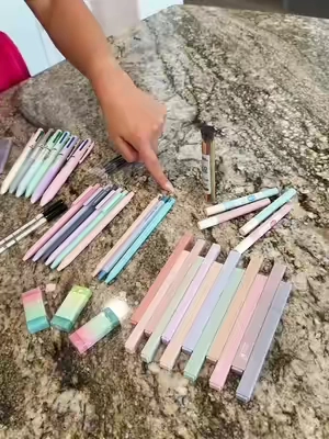 We are stocked up for the whole year… #pens #pencils #TikTokshopbacktoschool #momhacks #supplies 